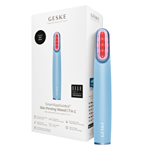 Titreşimli Döner Başlıklı Led Terapili Cilt Sıkılaştırıcı Yüz Bakım Cihazı | Rotatable Head Skin Firming Wand Mavi
