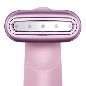 Titreşimli Döner Başlıklı Led Terapili Cilt Sıkılaştırıcı Yüz Bakım Cihazı | Rotatable Head Skin Firming Wand Pembe