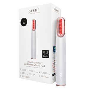Titreşimli Döner Başlıklı Led Terapili Cilt Sıkılaştırıcı Yüz Bakım Cihazı | Rotatable Head Skin Firming Wand Beyaz