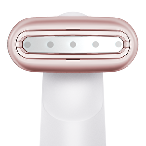 Titreşimli Döner Başlıklı Led Terapili Cilt Sıkılaştırıcı Yüz Bakım Cihazı | Rotatable Head Skin Firming Wand Beyaz