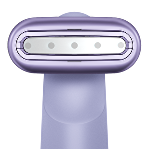 Titreşimli Döner Başlıklı Led Terapili Cilt Sıkılaştırıcı Yüz Bakım Cihazı | Rotatable Head Skin Firming Wand Mor