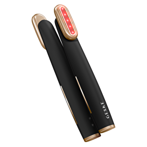 Titreşimli Döner Başlıklı Led Terapili Cilt Sıkılaştırıcı Yüz Bakım Cihazı | Rotatable Head Skin Firming Wand Siyah