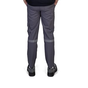 Formteks Kargo Pantolon 16/12 Gabardin Reflektörlü  Gri 3XL