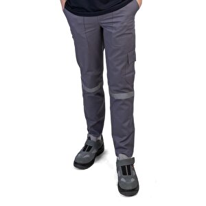 Formteks Kargo Pantolon 16/12 Gabardin Reflektörlü  Gri M