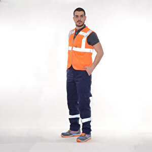 Formteks Reflektörlü Mühendis Yelek Turuncu 2XL