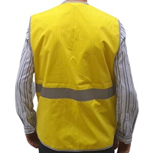 Formteks İşçi Çok Cepli Reflektörlü Alet Yeleği Sarı 3XL