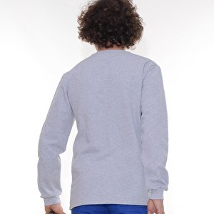 Formteks Bisiklet Yaka Gri Sweatshirt L