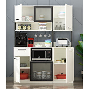 Leny 2+1 Modüllü 3 Kapaklı Çok Amaçlı Kahve Köşesi Dolabı Aytaşı Aytaşı