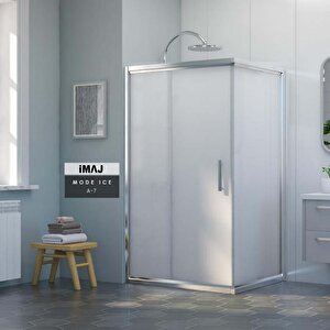 Mode İce A-7 Sabit Panelli Dikdörtgen Duşakabin 90x130 Cm H:190 90x130 cm