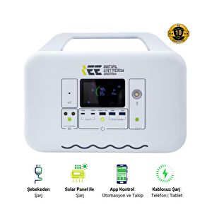 1008wh Taşınabilir Güç Kaynağı %99.99 Mppt Bms Çoklu Koruma Kablosuz Şarj - Singo1000 Beyaz Beyaz