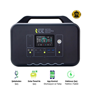 1008wh Taşınabilir Güç Kaynağı %99.99 Mppt Bms Çoklu Koruma Kablosuz Şarj - Singo1000 Siyah Siyah