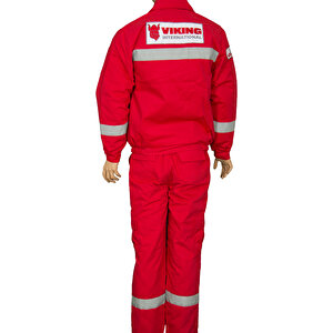Formteks İşçi Takımı Kırmızı Kapitoneli 2XL