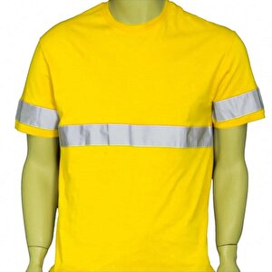 Formteks Reflektörlü T Shirt Sarı M