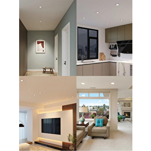 10'lu 6 Watt Sıva Altı Yuvarlak Led Panel - 10 Adet Gün Işığı