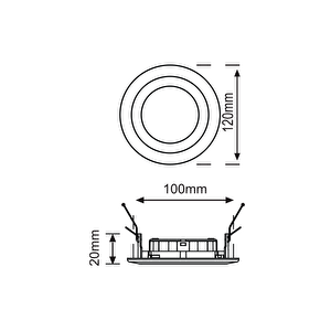 10'lu 6 Watt Sıva Altı Yuvarlak Led Panel - 10 Adet Gün Işığı