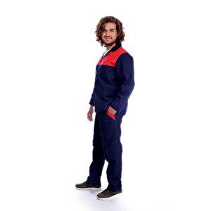 Formteks Bay Safari Takım Lacivert-kırmızı Garnili XL