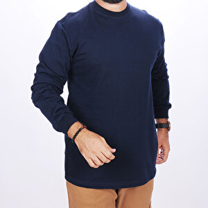 Formteks İş Sweatshirt Bisiklet Yaka Lacivert XL