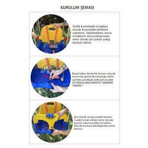 Çocuk & Bebek Salıncağı | Salıncak Emniyet Kemerli Siyah Beyaz