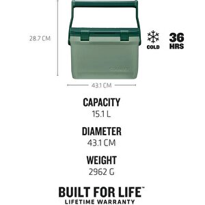 10-01623-197 Adventure 15 Litre Taşınabilir Soğutucu Kamp Buzluğu - Yeşil