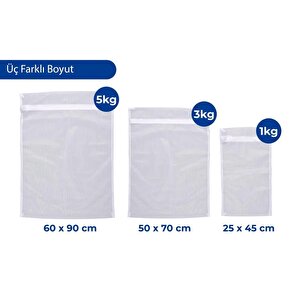 Wenko Çamaşır Yıkama Filesi Beyaz 3'lü Set