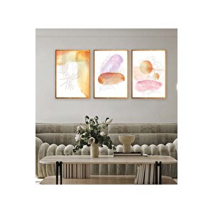Dekoratif Çerçeve Görünümlü Tablo-70x100-3parça