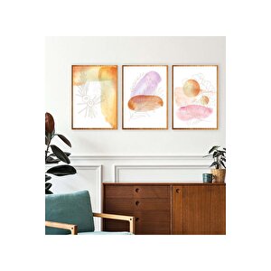 Dekoratif Çerçeve Görünümlü Tablo-35x50-üç Parça
