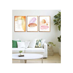 Dekoratif Çerçeve Görünümlü Tablo-35x50-üç Parça