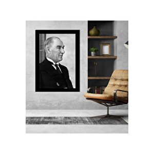Atatürk Ev Ve Ofis Dekoratif Çerçeve Görünümlü Tablo