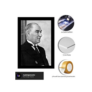 Atatürk Ev Ve Ofis Dekoratif Çerçeve Görünümlü Tablo
