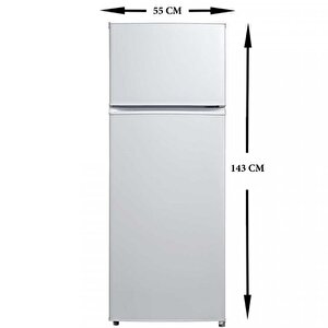 Dbd200 204 Litre Çift Kapılı Statik Buzdolabı - Beyaz