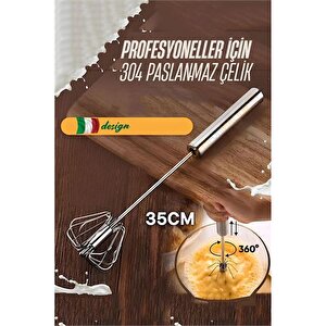 Transformacion Dönerli Çırpıcı 304 Paslanmaz Çelik Yumurta Çırpıcı