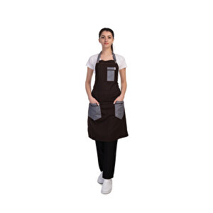 Formteks Barista  Boydan  Çizgili  Kot  Önlük