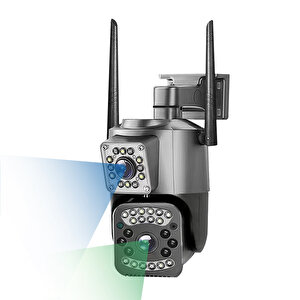 Av-m07w 2 Kameralı Wifi Sesli 4mp Full Hd Uygulama Kontrollü Sesli Su Geçirmez Kamera