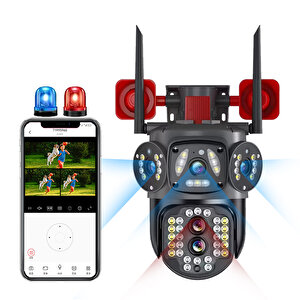 Av-s314 Wi̇fi̇ Hoparlörlü 4mp 2 Kamerali 10x Opti̇k Zoomlu Ptz Kamera