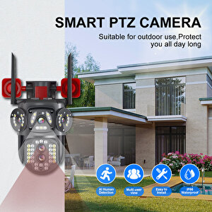 Av-s314 Wi̇fi̇ Hoparlörlü 4mp 2 Kamerali 10x Opti̇k Zoomlu Ptz Kamera