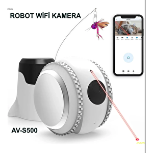 Av-s500 4mp Akılı Wifi Robot Kedi Kamerası 4k  Renkli Gece Görüşlü Sesli Kamera