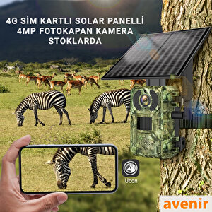 Av-s440h Fotokapan 4g Simkartlı Solar Güneş Enerjili Çift Yönlü Ses 128gb Sd Kart Desteği Ip Kamera