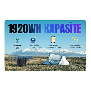 1920wh Taşınabilir Güç Kaynağı %99.99 Mppt Bms Çoklu Koruma Kablosuz Şarj - Singo2000pro