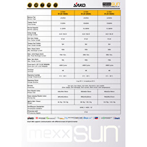 Li-sun 51.2 Volt 300ah 15.36 Kwh Lifepo4 Lityum Akü