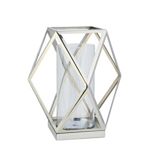 Vitale Prizma Cam Mumluk Silver 30x30x26 Cm Ak.jd0118