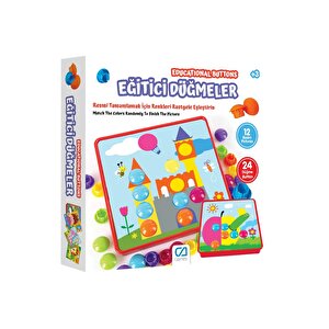 Eğitici Düğmeler 3+ Yaş Çocuklar Için 12 Resim 24 Düğme Eğlenceli Ve Eğitici Aktivite Oyunu