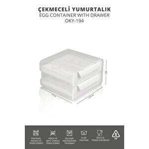 Okyanus Home 32 Bölmeli İki Katlı Çekmeceli Pratik Yumurtalık Düzenleyici
