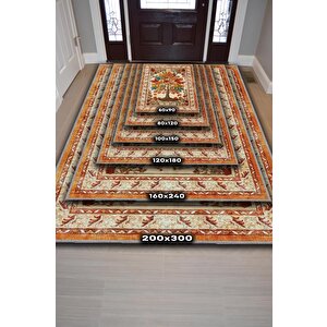 Homshtag Art Deco Çınar Ağacı Vintage Halı Görünümlü Dijital Baskı Renkli Halı,rustik Çiçekli Halı