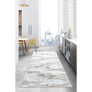 Dijital Kaymaz Yıkanabilir Modern Gri̇ Mutfak Halısı Salon Halısı Yolluk
