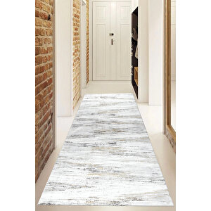 Dijital Kaymaz Yıkanabilir Modern Gri̇ Mutfak Halısı Salon Halısı Yolluk