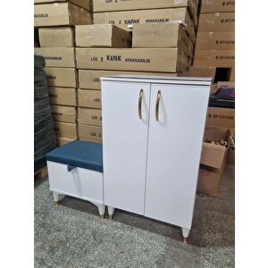 İki Kapaklı Puflu Ayakkabılık