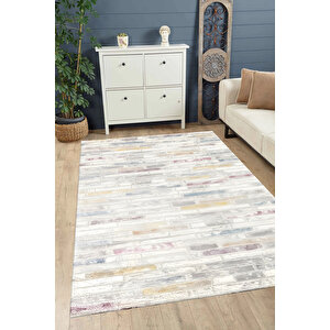 Dijital Kaymaz Yıkanabilir Modern Gri̇ Mutfak Halısı Salon Halısı Yolluk 140x200 cm