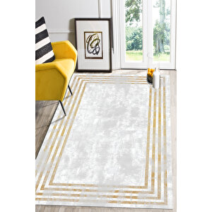 Dijital Kaymaz Yıkanabilir Modern Gri̇ Mutfak Halısı Salon Halısı Yolluk 80x200 cm