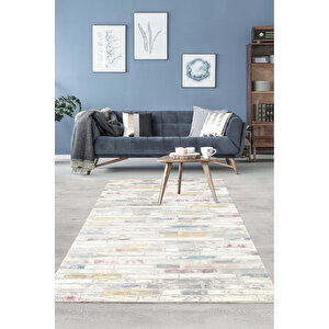 Dijital Kaymaz Yıkanabilir Modern Gri̇ Mutfak Halısı Salon Halısı Yolluk 100x250 cm