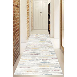 Dijital Kaymaz Yıkanabilir Modern Gri̇ Mutfak Halısı Salon Halısı Yolluk